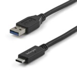 StarTech.com 3 ft 1m USB to USB C Cable - USB 3.1 10Gpbs - USB-IF Certified (USB31AC1M) USB Type-C kabel 1m Sort