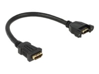 Delock Panel-mount HDMI-kabel 25cm Sort