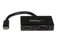 StarTech.com Mini DisplayPort to HDMI and VGA - 2 in 1 Travel Adapter - Mini DisplayPort to VGA Adapter - Mini DP to HDMI Dongle - Monitor Adapter (MDP2HDVGA) Video transformer