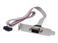 StarTech.com 1 Port 16in DB9 Serial Port BRacket to 10 Pin Header - Low Profile - low profile DB9 Header - DB9 bRacket (PLATE9M16LP) Seriel-panel 40.6cm Grå