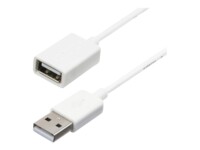 StarTech.com 1m White USB 2.0 Extension Cable Cord - A to A - USB Male to Female Cable - 1x USB A (M), 1x USB A (F) - White, 1 meter (USBEXTPAA1MW) USB forlængerkabel 1m Hvid
