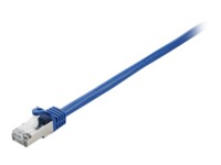 V7 CAT 7 Kabel med afskærmning med folie og kobberfletning (SFTP 50cm Patchkabel Blå