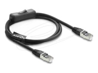 Delock CAT 6 Foldet uskærmet snoet par (F/UTP) Netværkskabel Sort