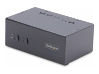 StarTech.com 2-Port Dual-Monitor DisplayPort KVM Switch, 4K 60Hz, 2x USB 5Gbps Hub Ports, 2x USB 2.0 HID Ports, Hotkey and Push-Button Switching, TAA Compliant - ESD Level 3 Protection (P2DD46A2-KVM-SWITCH) KVM / audio / USB switch Desktop