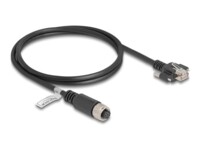 DeLOCK CAT 5e Kabel med folie og kobberfletning (FTP) 1m Netværkskabel Sort