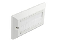 Delock Cable Management Cover 146 x 86 mm with white Brush Strips Hvid