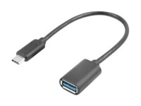 Lanberg USB-C adapter 15cm Sort