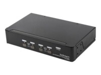 StarTech.com 4 Port DisplayPort KVM - 4K 60Hz - Single Display - UHD DP 1.2 USB KVM USB 2.0 Hub & Audio - TAA Compliant KVM / audio-switch Desktop