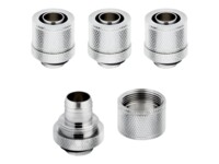 CORSAIR Hydro X Series XF Compression Fitting Kølevæske system tilpasning 4-pack Sølv