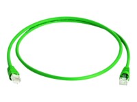 Telegärtner DataVoice Office CAT 6a Kabel med afskærmning med folie og kobberfletning (SFTP 0.25m Patchkabel Grøn