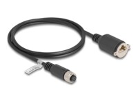 DeLOCK CAT 5e Kabel med folie og kobberfletning (FTP) 1m Netværkskabel Sort