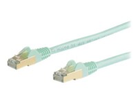 StarTech.com 3 m CAT6a Cable - 10 Category 6a Shielded Snagless RJ45 100W Patch Cord - 10GbE Aqua UL/TIA Certified CAT 6a Afskærmet parsnoet (STP) 3m Patchkabel Akvamarin