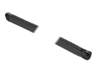 Delock Braided Sleeve with zip fastener heat-resistant 2m Sort