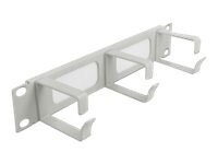 Delock Cable Management Brush Strip with 3 hooks Grå