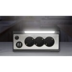 REV LIGHT SOCKET 3-fach Steckdosenleiste + 2x USB