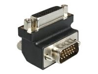 Delock Adapter DVI 24+5 female / VGA 15 pin male 90°angled VGA-adapter