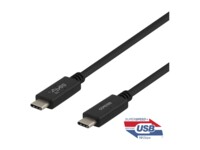 DELTACO USB Type-C kabel 1m Sort