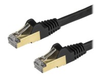 StarTech.com 1 m CAT6a Cable - 10 Category 6a Shielded Snagless RJ45 100W Patch Cord - 10GbE Black UL/TIA Certified CAT 6a Afskærmet parsnoet (STP) 1m Patchkabel Sort