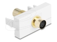 Delock Easy 45 Module Mini-DIN 4 pin female to female gold plated white