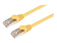 Prokord CAT 6a Kabel med afskærmning med folie og kobberfletning (SFTP 50cm Netværkskabel Yellow