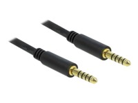 Delock Forlængerkabel til audio 0.5m Sort