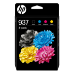 HP 937 4-Pack CMYK(4) Original Sort, Cyan, Magenta, Gul 1250 sider Blæk