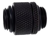 Alphacool Eiszapfen Connector Series Double-Threaded Kølevæske system tilpasning 1-pack Sort