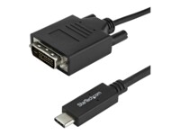 StarTech.com USB-C to DVI Cable - 6 ft / 2m - 1080p - 1920x1200 - USB-C DVI Monitor Cable - USB C Cable - Computer Monitor Cable (CDP2DVIMM2MB) USB / DVI kabel 2m Sort