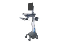 Ergotron StyleView Vogn med hjul LCD-display/tastatur/mus/CPU/notebook/stregkodescanner Op til 24'