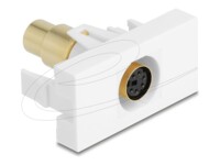 Delock Easy 45 Module Mini-DIN 6 pin female to female gold plated white