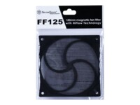 SilverStone FF125B Blæsergitter med filter 1-pack Sort