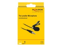 DeLOCK Tie Lavalier Microphone Omnidirectional Mikrofon Kablet -30dB Sort