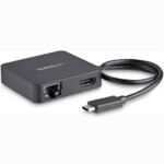 StarTech.com USB C Multiport Adapter, Portable USB-C Mini Dock 4K HDMI Video, Gigabit Ethernet, USB 3.0 Hub (1x USB-A 1x USB-C), USB Type-C Multiport Adapter, Thunderbolt 3 Compatible - USB-C Travel Dock (DKT30CHD) USB-C / Thunderbolt 3 Dockingstation