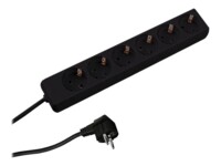 Bachmann SELLY Stikdåse 6-stik Sort 1.5m