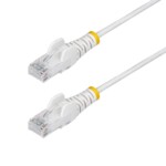 StarTech.com 1m White Slim CAT6 Ethernet Cable, Snagless, 28AWG, LSZH CAT 5/5e/6 Ikke afskærmet parsnoet (UTP) 1m Patchkabel Hvid