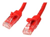 StarTech.com 5m CAT6 Cable - Red Snagless CAT 6 Wire - 100W RJ45 UTP 650MHz Category 6 Network Patch Cord UL/TIA (N6PATC5MRD) CAT 6 Ikke afskærmet parsnoet (UTP) 5m Patchkabel Rød