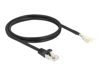 DeLOCK S/FTP 1m Netværkskabel Sort