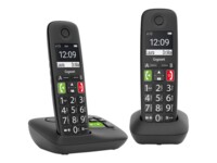 Gigaset E290A Duo Trådløs telefon Ingen nummervisning Sort