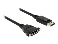 Delock DisplayPort forlængerkabel 1m Sort