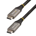 StarTech.com 20' (50cm) USB C Cable 10Gbps, USB 3.1/3.2 Gen 2 Type-C Cable, 100W (5A) Power Delivery Charging, DP Alt Mode, USB-C to C Cord, For USB-C Laptop, Phone, Device, Charge/Sync - Thunderbolt 3 Compatible (USB31CCV50CM) USB Type-C kabel 50cm Sort 