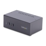 StarTech.com 2-Port Dual-Monitor DisplayPort KVM Switch, 4K 60Hz, 2x USB 5Gbps Hub Ports, 2x USB 2.0 HID Ports, Hotkey and Push-Button Switching, TAA Compliant - ESD Level 3 Protection (P2DD46A2-KVM-SWITCH) KVM / audio / USB switch Desktop