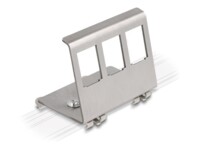 DeLOCK Monteringsadapter til kilestensjackstik DIN-skinne Sølv