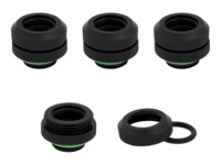 CORSAIR Hydro X Series XF Hardline 12mm OD Fitting Kølevæske system tilpasning 4-pack Sort