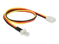 Delock Blæser strømkabel 30cm Sort Rød Gul