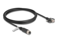 DeLOCK CAT 5e Kabel med folie og kobberfletning (FTP) 2m Netværkskabel Sort