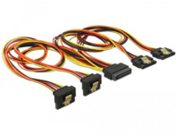 Delock Strøm-splitter 50cm Sort Orange Rød Gul