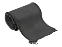 Delock Woven Sleeve with zip fasterner heat-resistant 1m Sort