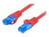 Lanberg CAT 6a Kabel med afskærmning med folie og kobberfletning (SFTP 50cm Patchkabel Rød RAL 3017