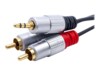 Qoltec Audiokabel 1m Sort