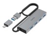 Hama Essential Line Hub 4 porte USB